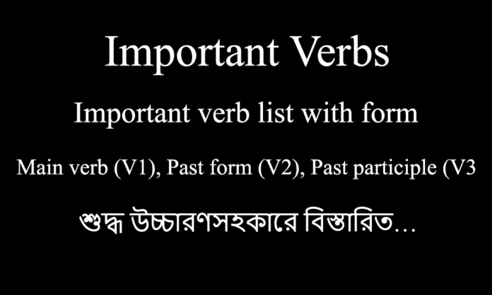 Important Verbs